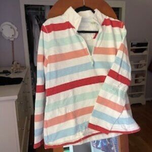 Multi Color Striped Quarter Zip Orvis Sweatshirt